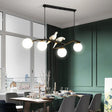 Contemporary White Glass Island Light Pendant With Birds - 4-Head Dining Room Fixture Adjustable