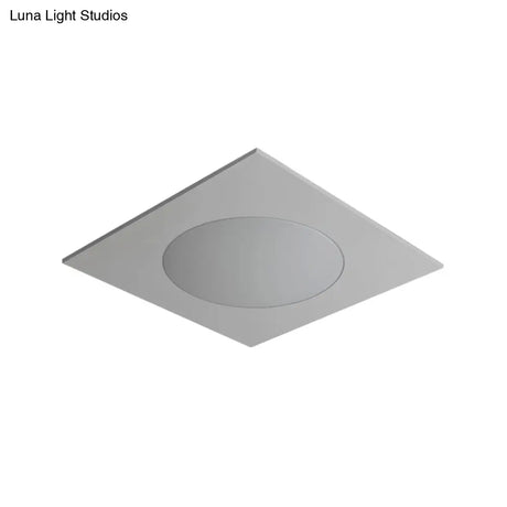 Contemporary White Square Flushmount Led Ceiling Fixture - 19.5’/23.5’ W Warm/White Light