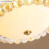 Copper Led Crystal Ceiling Lamp For Bedroom Living Room