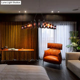 Copper Strap Ring Ceiling Chandelier With 2 Lights - Country Metal Décor For Bedroom Suspension