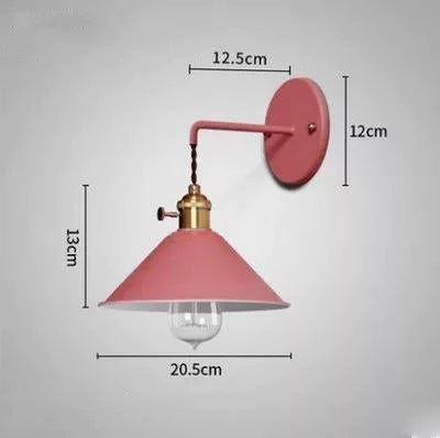 Copper Wall Lamp Nordic Macaron Color Children’s Room Bedside Creative Personality Cherry Red / 5