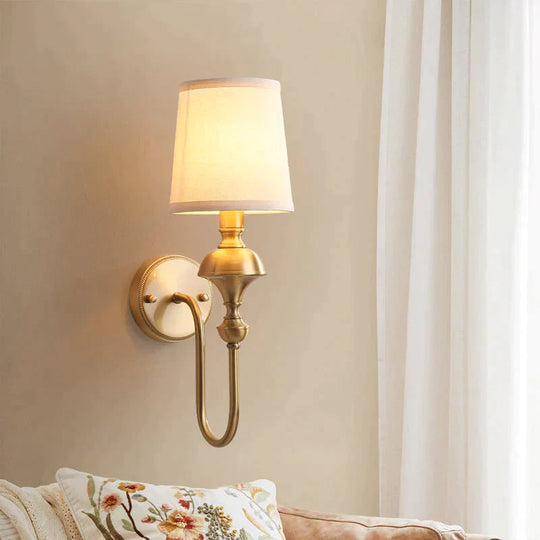 Copper Wall Lamp Simple European Living Room Background Bedroom Bedside Nordic Creative Staircase