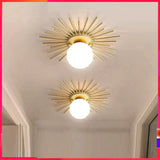 Corridor Lights Aisle Creative Nordic Minimalist Modern Balcony All Copper Crystal Ceiling Home Porc
