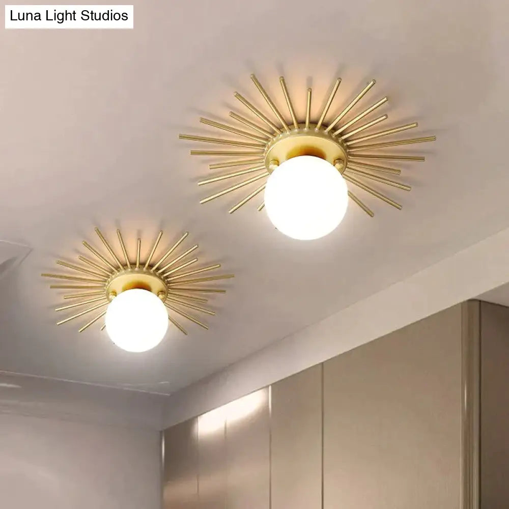 Corridor Lights Aisle Creative Nordic Minimalist Modern Balcony All Copper Crystal Ceiling Home