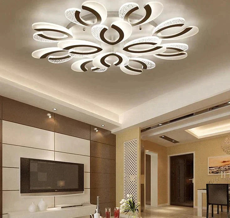 Creative Acrylic New Living Room Led Ceiling Three-Color Light / 12 Heads 90Cm*12Cm