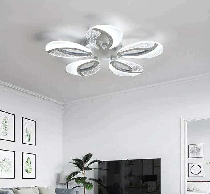 Creative Acrylic New Living Room Led Ceiling Three-Color Light / 5 Heads 62Cm*8Cm