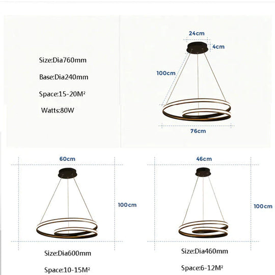 Creative Modern LED Pendant Lights For Living Room Dining Room Bedroom Pendant