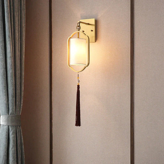 Creative Wall Lamp Bedroom Bedside Background Copper / Without A Light Source Lamps