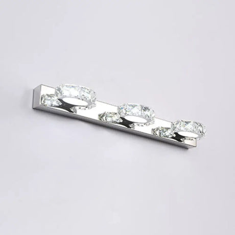 Crystal Circle Vanity Wall Light - Modern Minimalist Style For A Stylish Look 3 / Clear Round