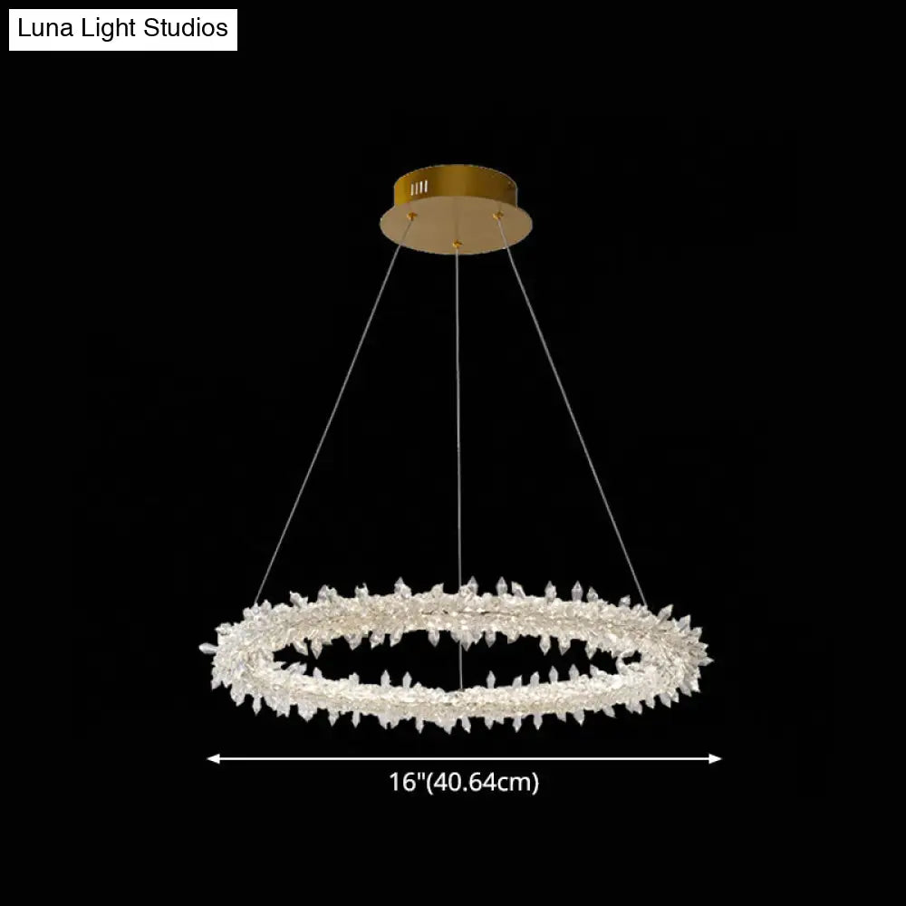 Crystal Flower Chandelier Light For Modern Living Rooms