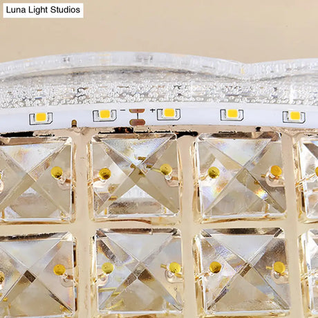 Crystal Led Flush Mount Ceiling Light For Modern Bedroom Décor