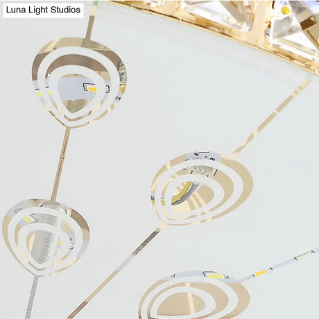 Crystal Led Flush Mount Ceiling Light For Modern Bedroom Décor