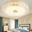 Crystal Shade Led Ceiling Light With Contemporary Gold Finish / Round