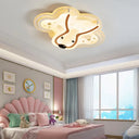 Deer Face Flushmount Led Ceiling Light With Cloud Canopy - Ideal For Nursing Room Beige / 2 Color