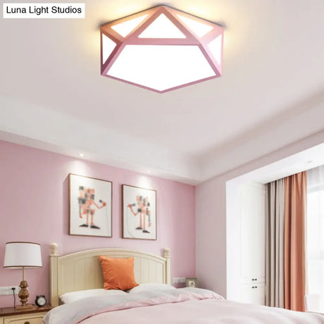 Diamond Nordic Led Ceiling Lamp For Bedroom - Flush Mount Style