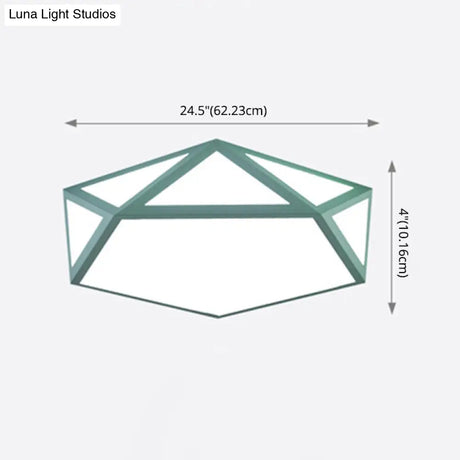 Diamond Nordic Led Ceiling Lamp For Bedroom - Flush Mount Style