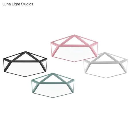 Diamond Nordic Led Ceiling Lamp For Bedroom - Flush Mount Style