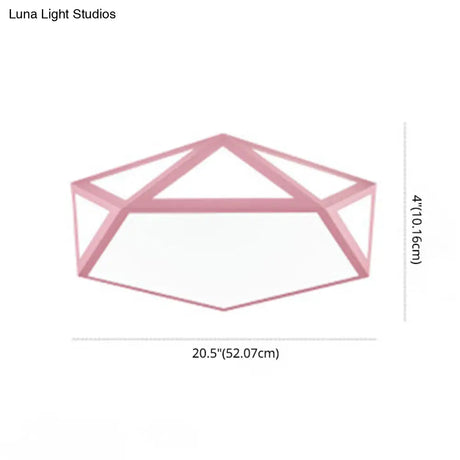 Diamond Nordic Led Ceiling Lamp For Bedroom - Flush Mount Style