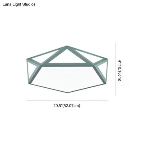 Diamond Nordic Led Ceiling Lamp For Bedroom - Flush Mount Style