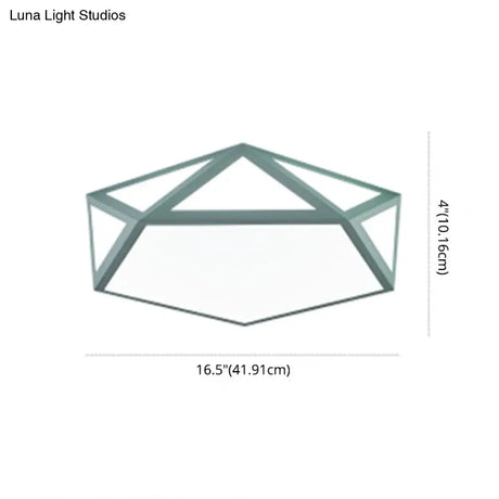 Diamond Nordic Led Ceiling Lamp For Bedroom - Flush Mount Style