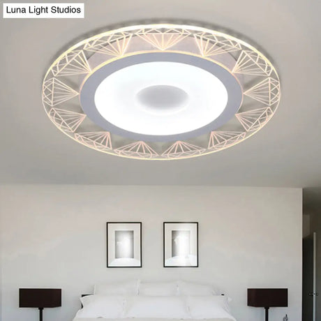 Diamond - Shaped Led Flush Mount Ceiling Light - Modern Acrylic Sizes: 8’/16.5’/20.5’