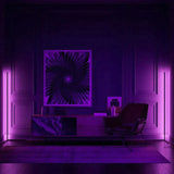 Dimming Black White Floor Lamp Modern Rgb Remote Led Lamps Standing Simple Corner Standing Light