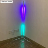 Dimming Black White Floor Lamp Modern Rgb Remote Led Lamps Standing Simple Corner Standing Light