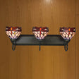 Dragonfly Stained Glass Wall Light In Antique Brass - Perfect For Bathroom And Lodge Vanity