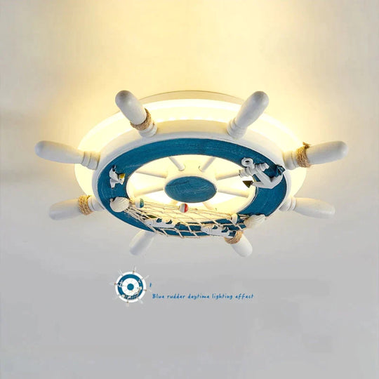 Elvira - Ship Rudder Style Mediterranean Decorative Ceiling Lamp