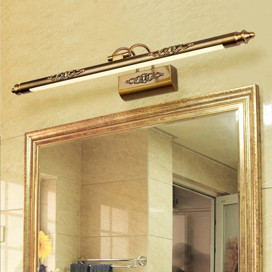 Esma - European Style Bronze Carved Led Mirror Lamp