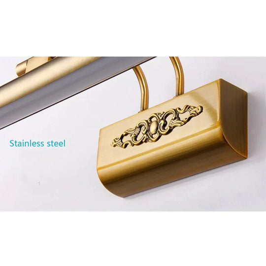 Esma - European Style Bronze Carved Led Mirror Lamp