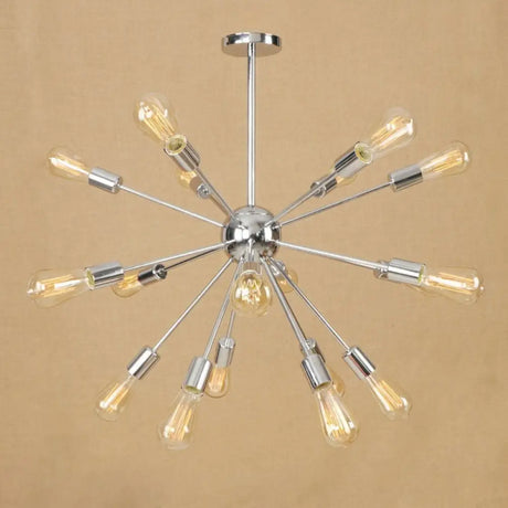 Farmhouse 18/21-Light Iron Chandelier: Copper/Gold Sputnik Ceiling Fixture For Dining Room 18 /