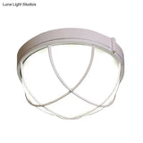 Farmhouse Flush Ceiling Lamp: 1-Light Dome Fixture Frosted Glass White/Black – Bedroom Lighting