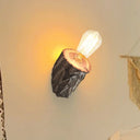 Farmhouse Wooden Chamfered Tube Sconce Wall Lamp In Beige - 1 Bulb Corridor Lighting Wood