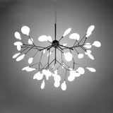 Firefly Chandelier: Minimalist Led Acrylic Suspension Light For Clothing Shops 72 / Black