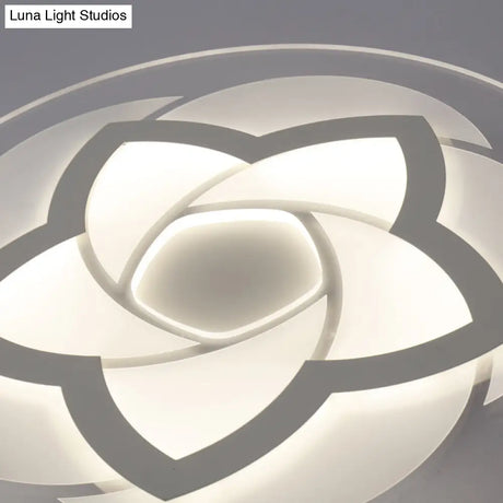 Flower Flush Light Modern Acrylic Ultra Thin Led Ceiling - Ideal For Bedroom 16’/19.5’/23.5’/29.5’ W