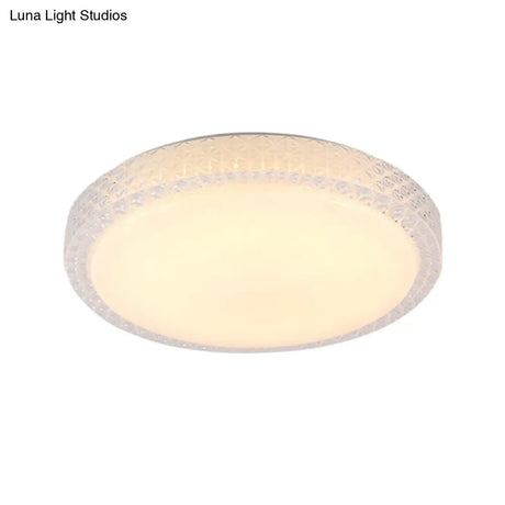 Flush-Mount Crystal Led Ceiling Light In White Or Warm Available 16’ 19.5’ Diameter