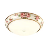 Frosted Glass Dome Led Flush Mount Ceiling Light - Korea Country Style (14/19.5 Diameter)