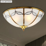 Frosted Glass Flush Ceiling Light With Traditional Design Available In 3 Sizes And Multiple Lights