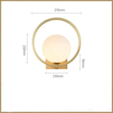 Full Copper Post-Modern Living Room Bedroom Bedside Light Luxury Bean Wall Lamp Tv Background
