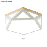 Geometric Acrylic Led Flush Light With Multiple Sizes And Color Options For Bedroom Ceiling -