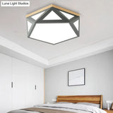 Geometric Acrylic Led Flush Light With Multiple Sizes And Color Options For Bedroom Ceiling -