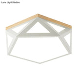 Geometric Acrylic Led Flush Light With Multiple Sizes And Color Options For Bedroom Ceiling -