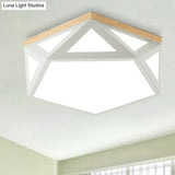 Geometric Acrylic Led Flush Light With Multiple Sizes And Color Options For Bedroom Ceiling - Modern