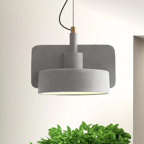 Geometric Industrial Cement Pendant Light - Grey/Beige/Pink 1-Light 6’/8’/9’W Grey / 9’