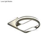 Geometric Led Ceiling Light In Modern Black And White Design - Sizes 16’/19.5’ 3 Color Options
