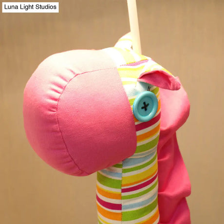 Giraffe Stripe Floor Lamp - 1 Light Multi-Colored Cartoon Design For Living Rooms