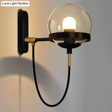 Glass Ball Magic Bean Copper Wall Lamp Creative Dining Room Living Bedroom Bedside Corridor Art