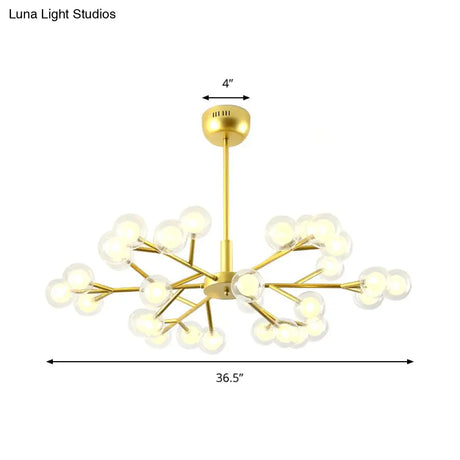 Gold Bubble Hanging Light Chandelier - Post Modern 25/30/45 Lights Metal Ceiling Fixture