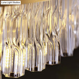 Gold Crystal Drum Chandelier - Postmodern Fluted Design For Elegant Illumination 8 Lights